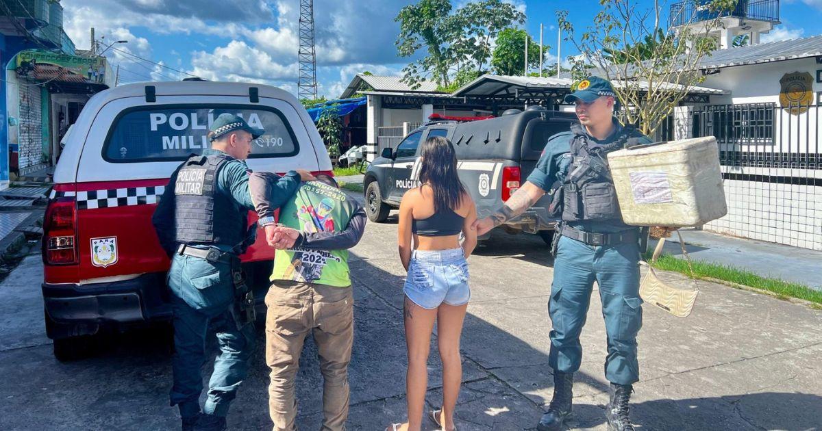 No Marajó: homem e mulher presos com drogas escondidas em cuba de isopor vindo de Macapá