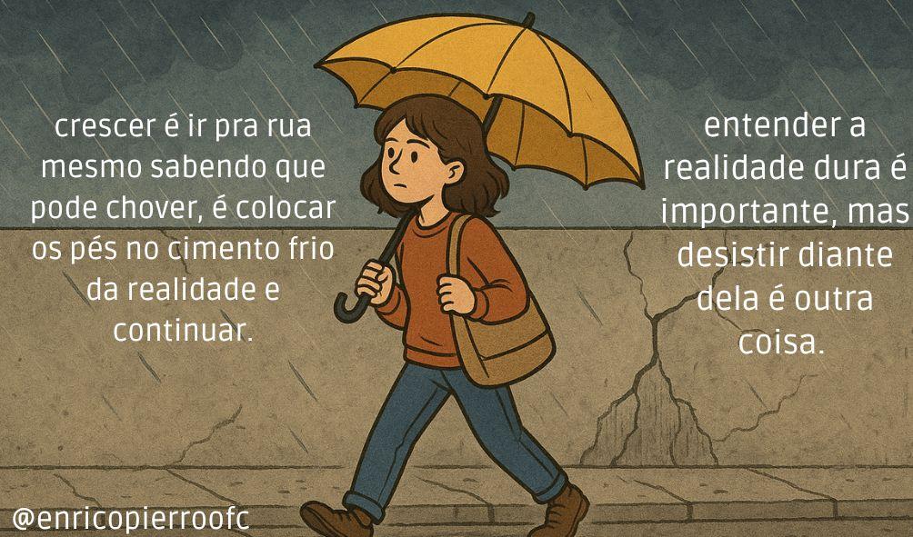 Crescer é perder o encanto e ainda assim continuar acreditando.