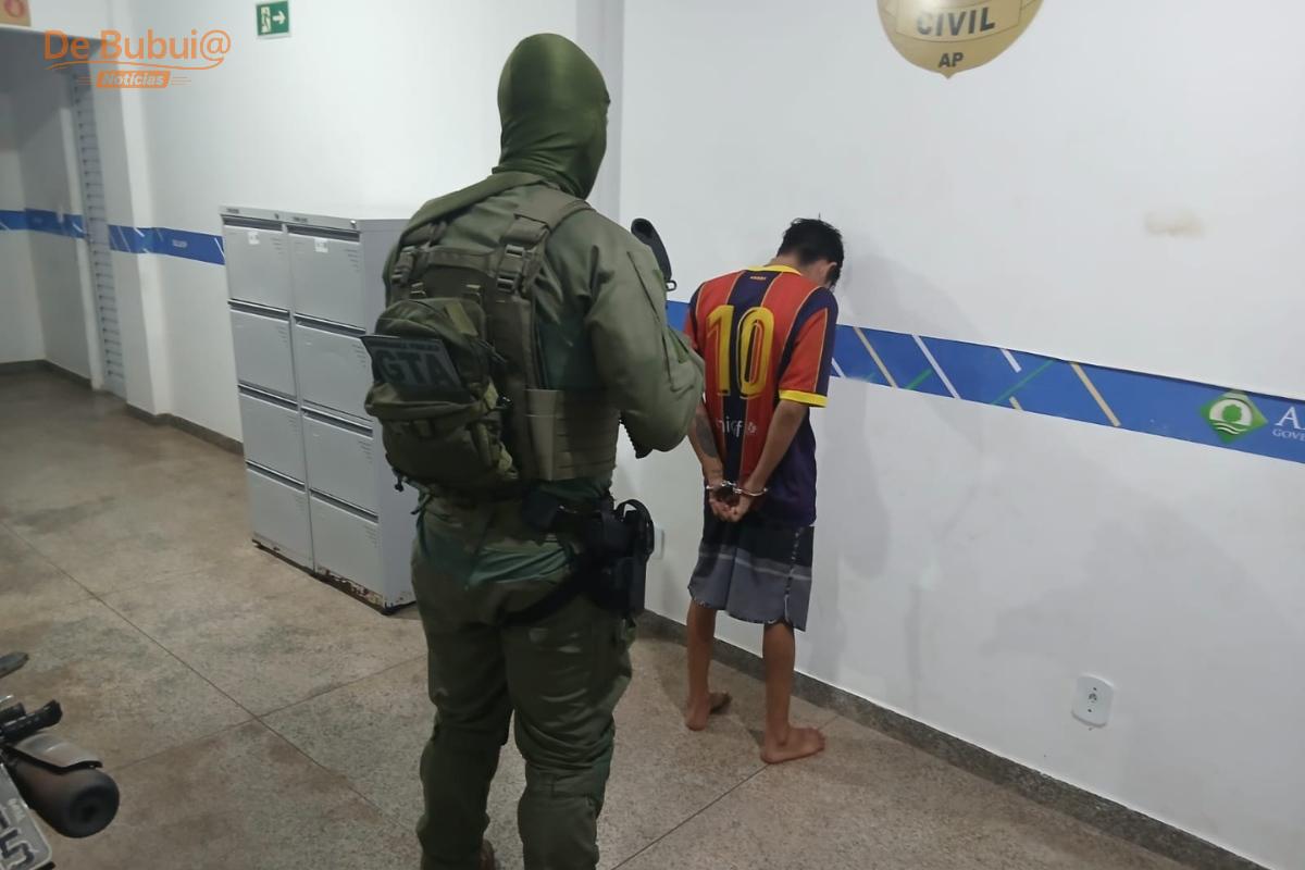 GTA prende foragido do Iapen com arma e objetos roubados após assalto em Santana